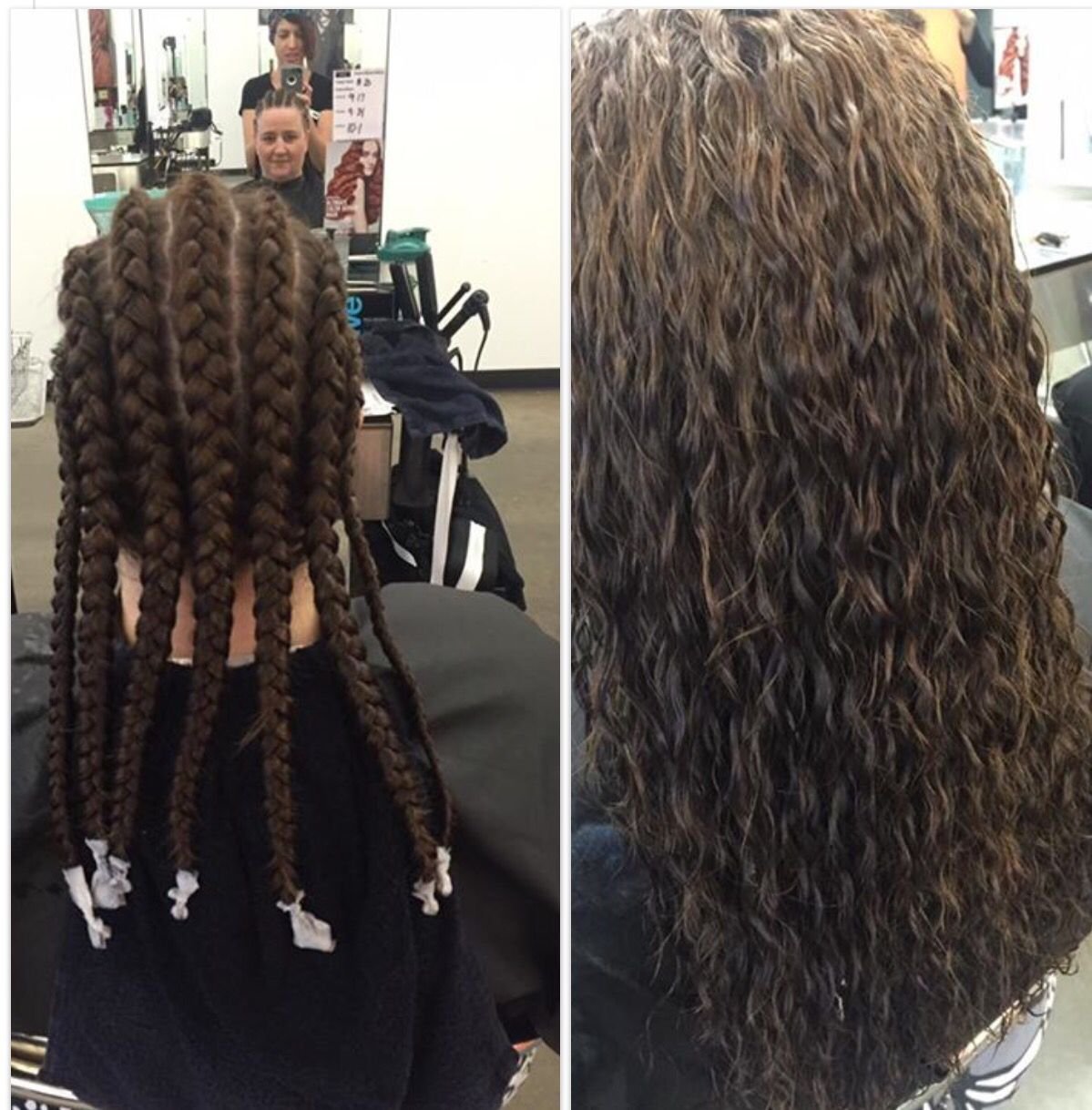 Химическая завивка на косички