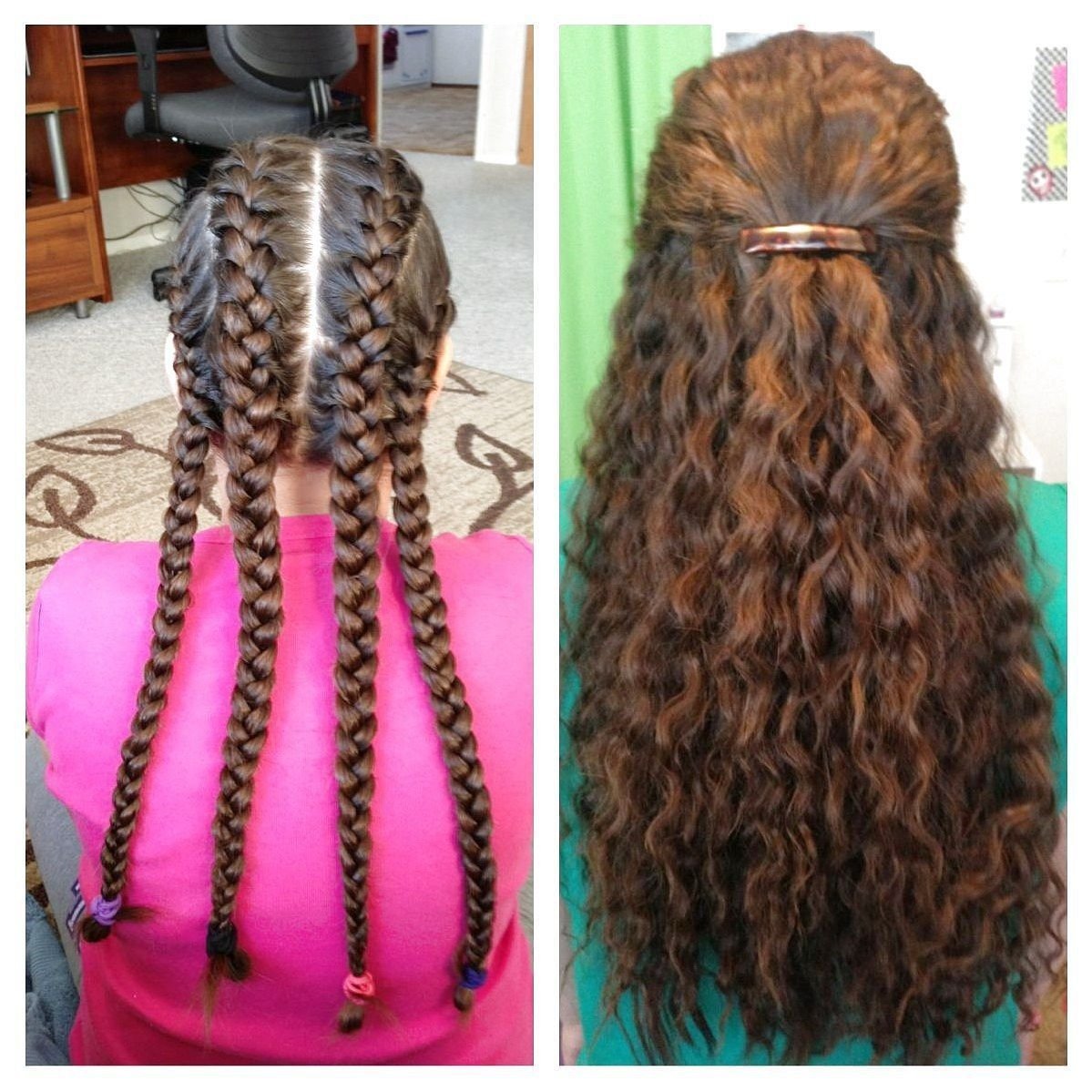 Прически с кудрями от косичек