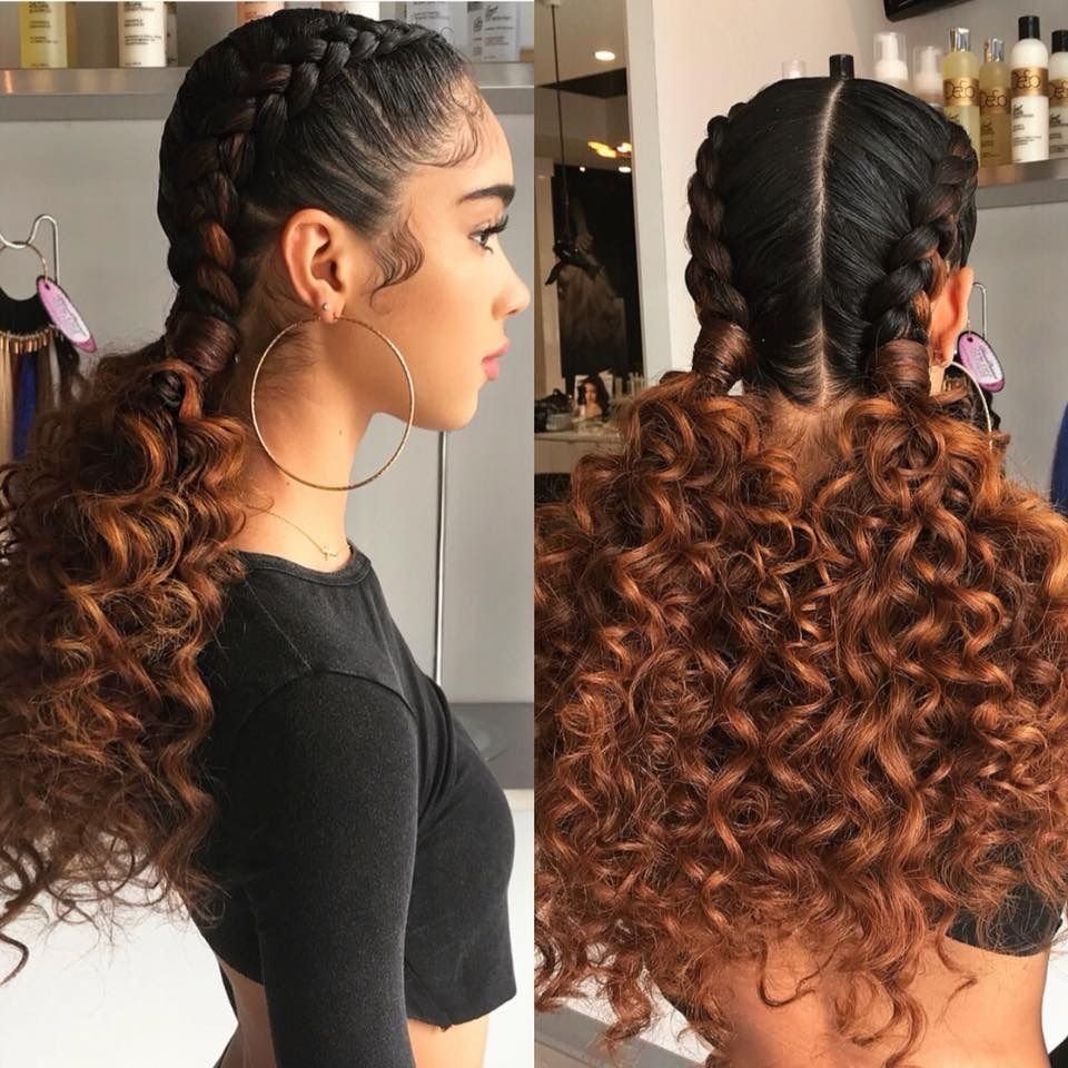 Кудряшки из косичек