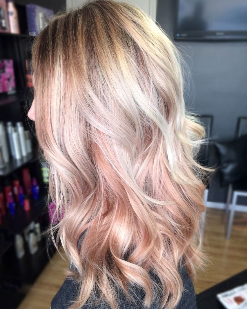 Роуз Голд балаяж