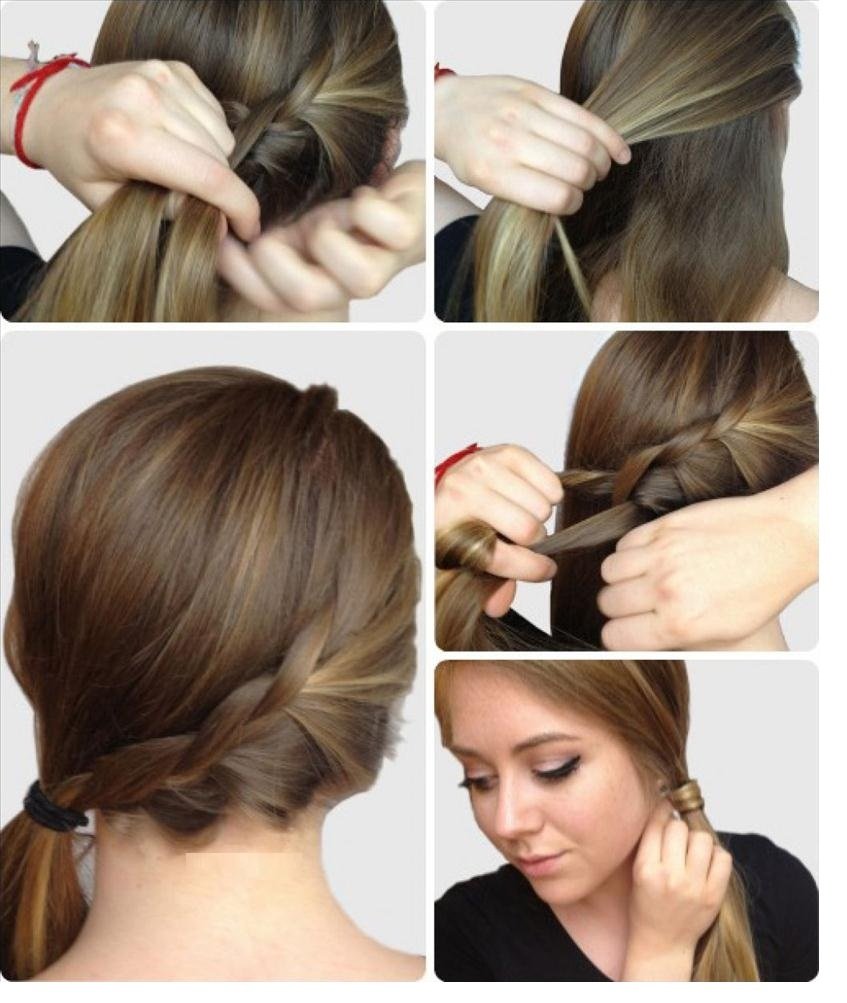 Быстрые офисные прически на длинные волосы