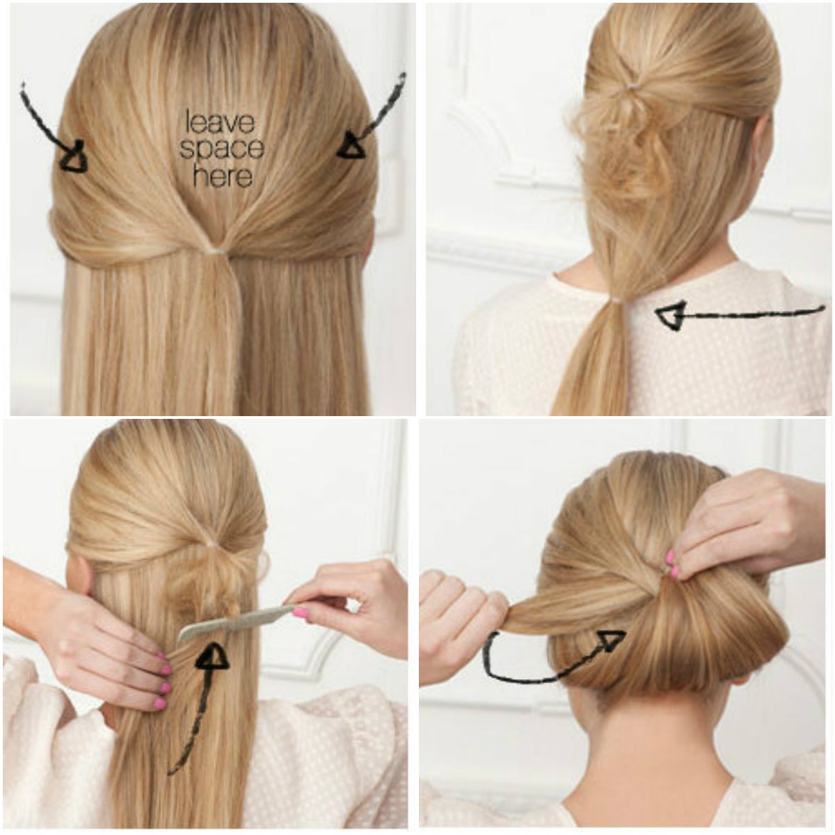 Офисные прически на средние волосы