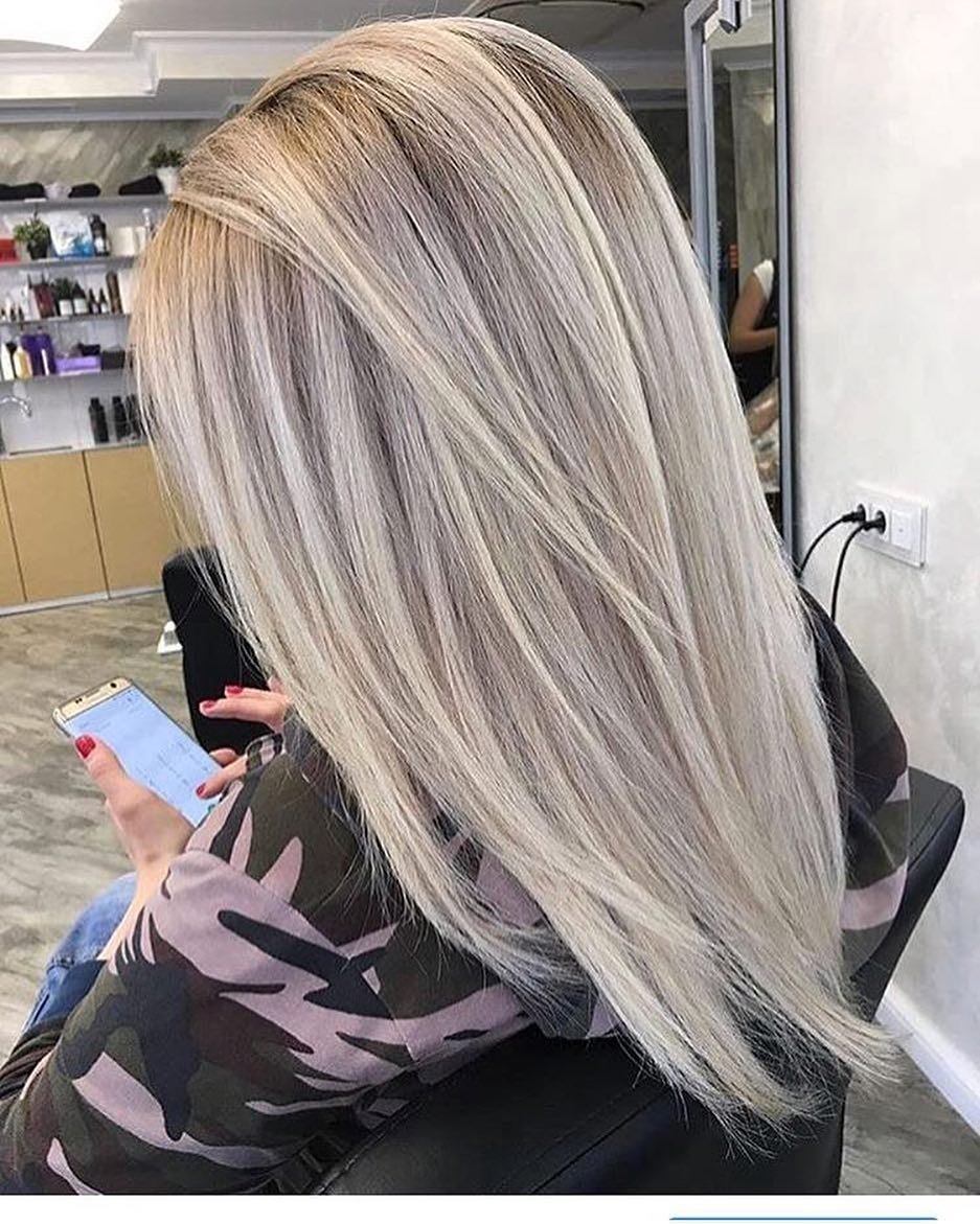 Перламутровый блонд мелирование