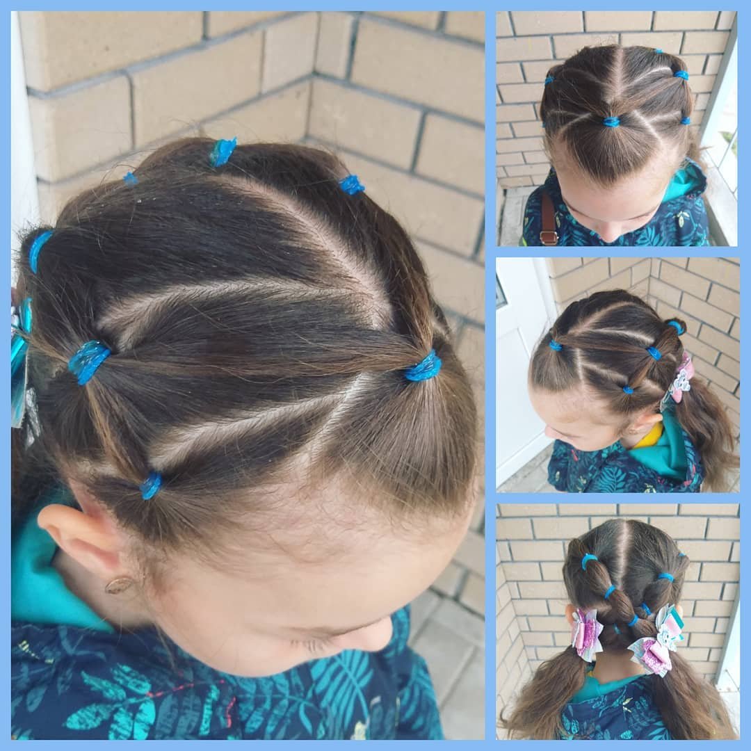 Детские прически из хвостиков