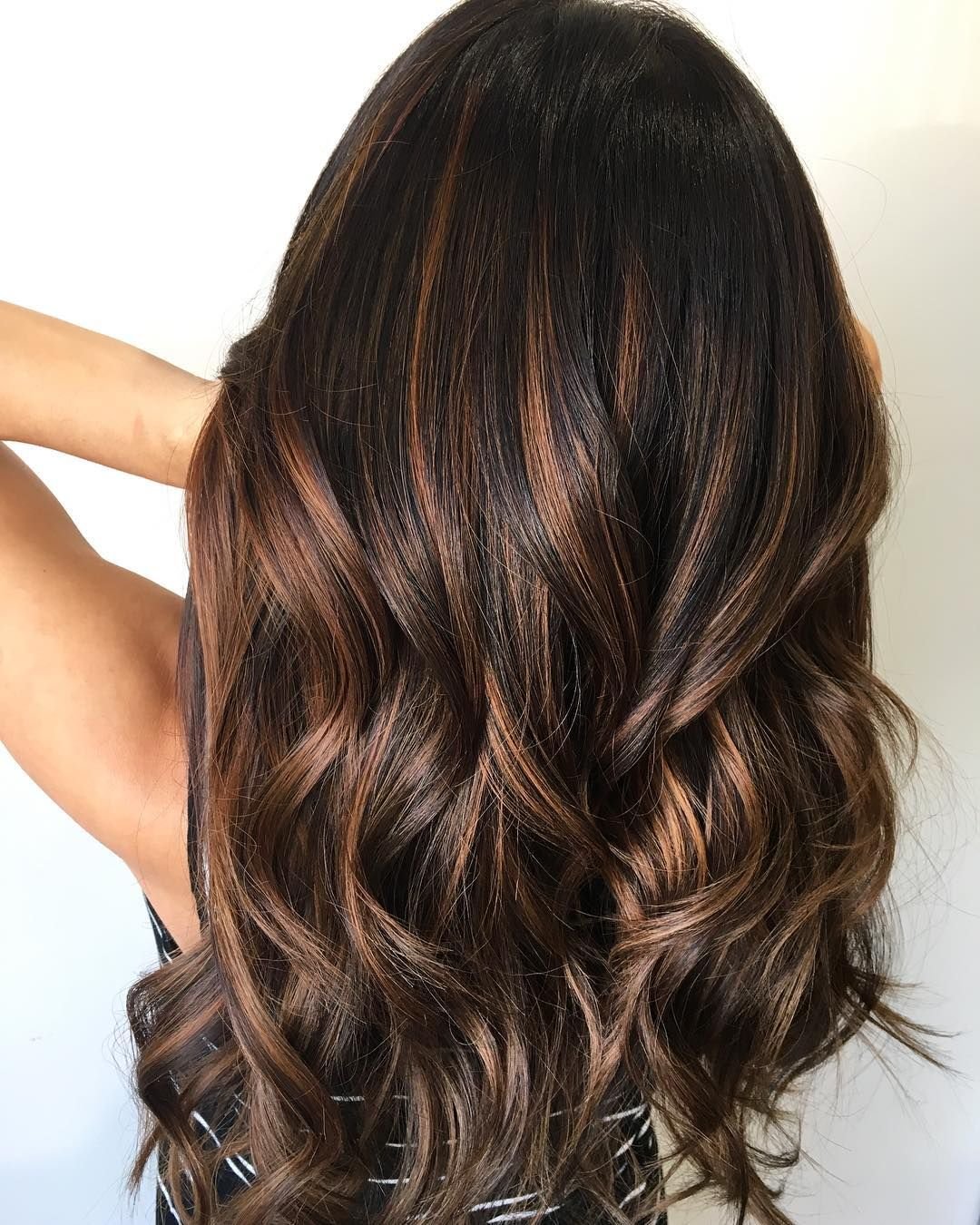 Шоколадно-пепельный балаяж