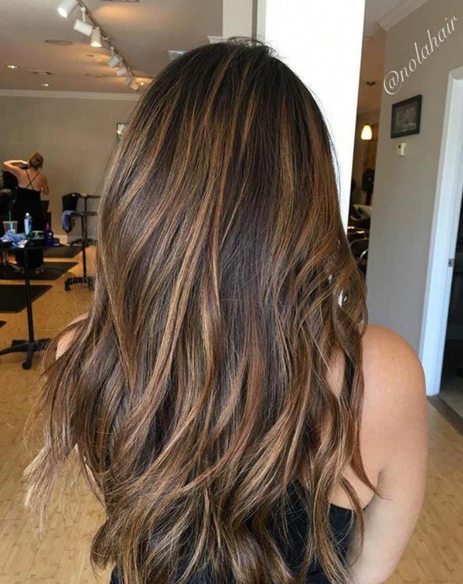 Мелирование на темные волосы с челкой