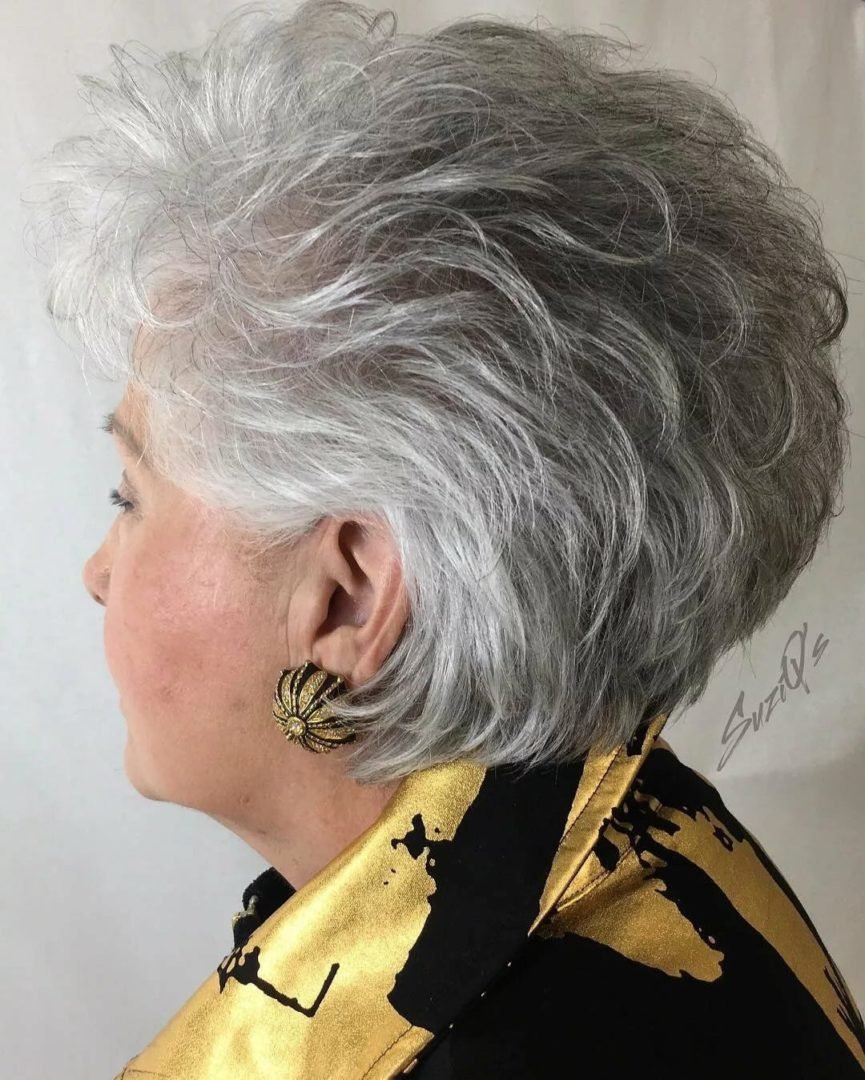 Стрижка Пикси Гарсон на короткие волосы для женщин за 50