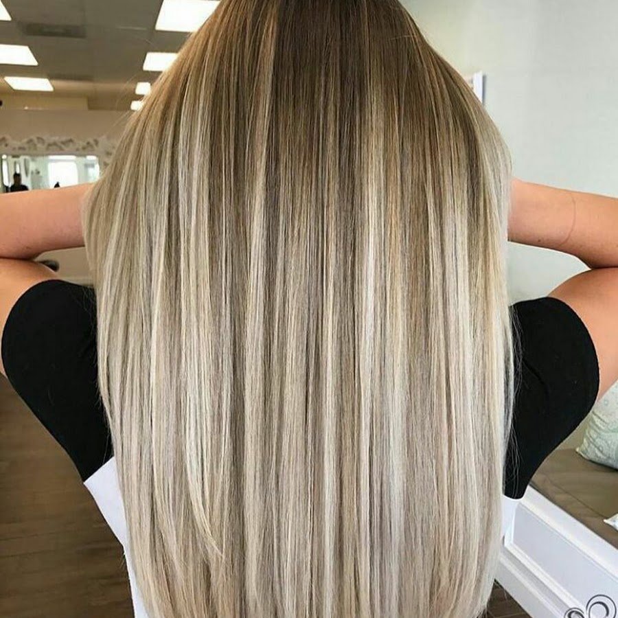 Крупное мелирование на длинные волосы