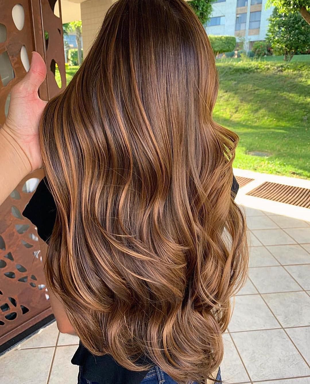 Балаяж медовый каштан