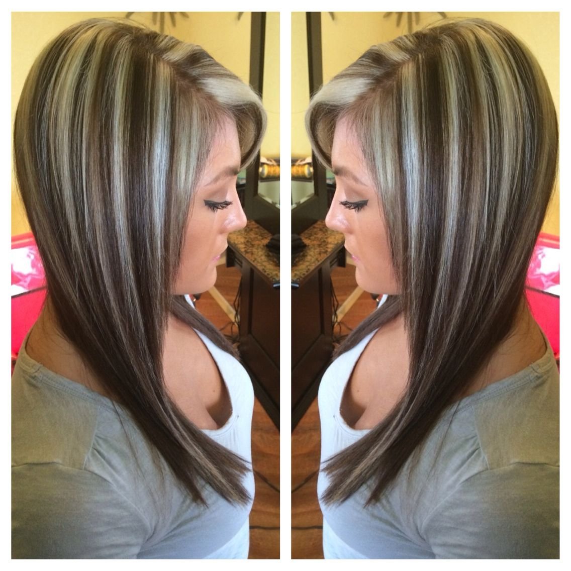 Арбузное мелирование