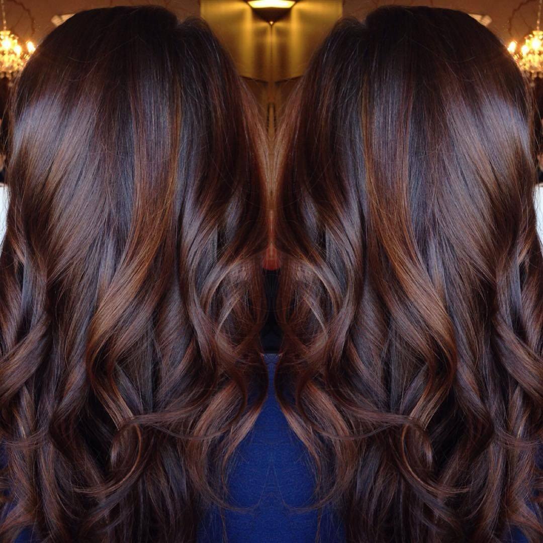 Окрашивание волос балаяж шоколад