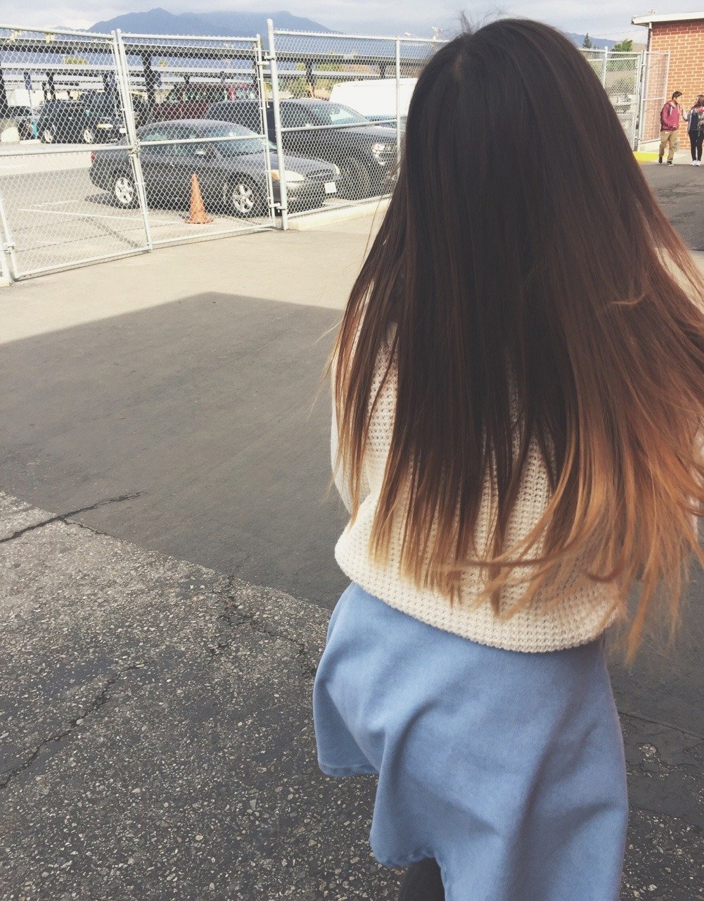 Девушка с омбре