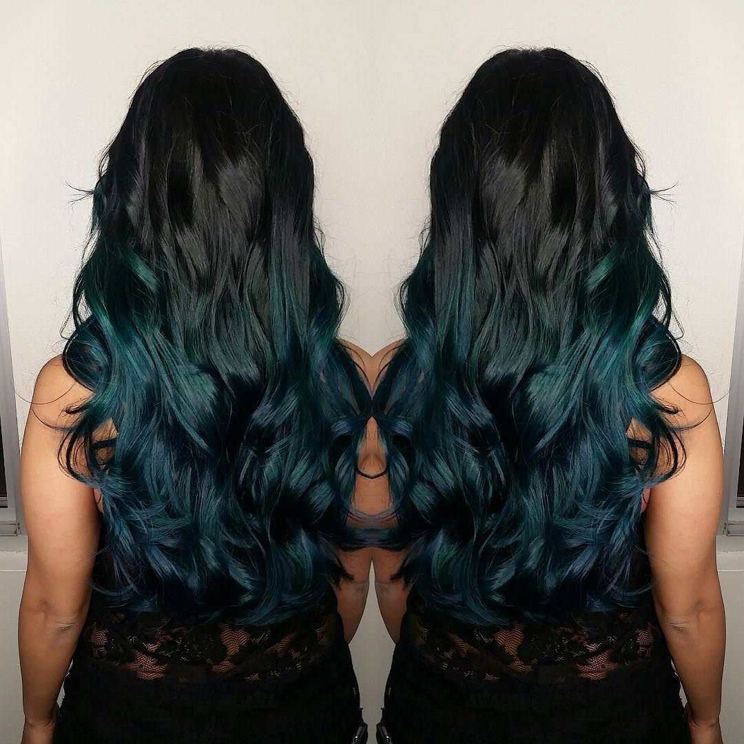 Пепельное омбре на темные волосы