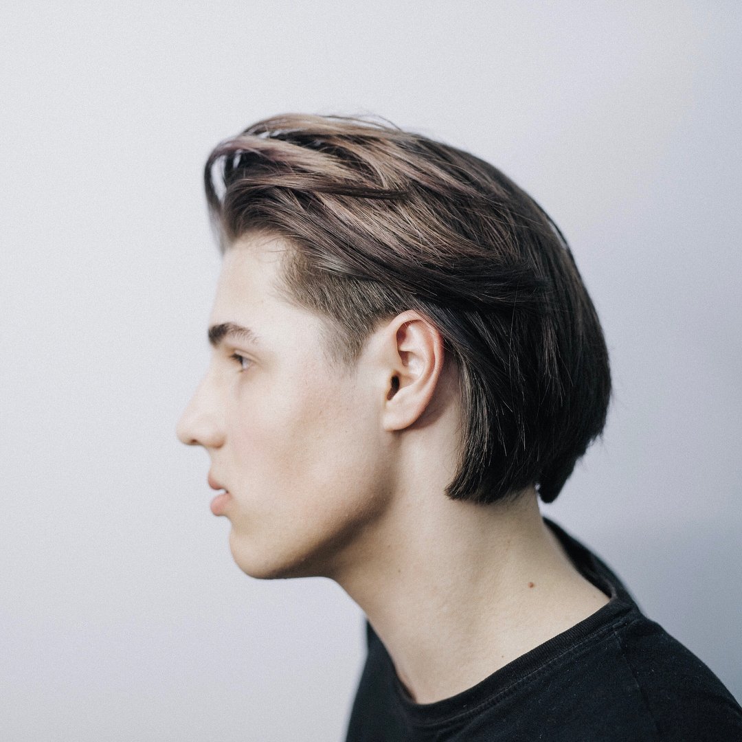 Мужская стрижка до и послеосле