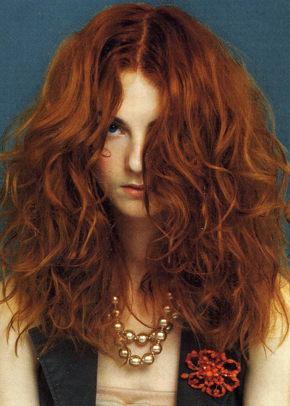 Стрижка рыжие кудрявые волосы длинные