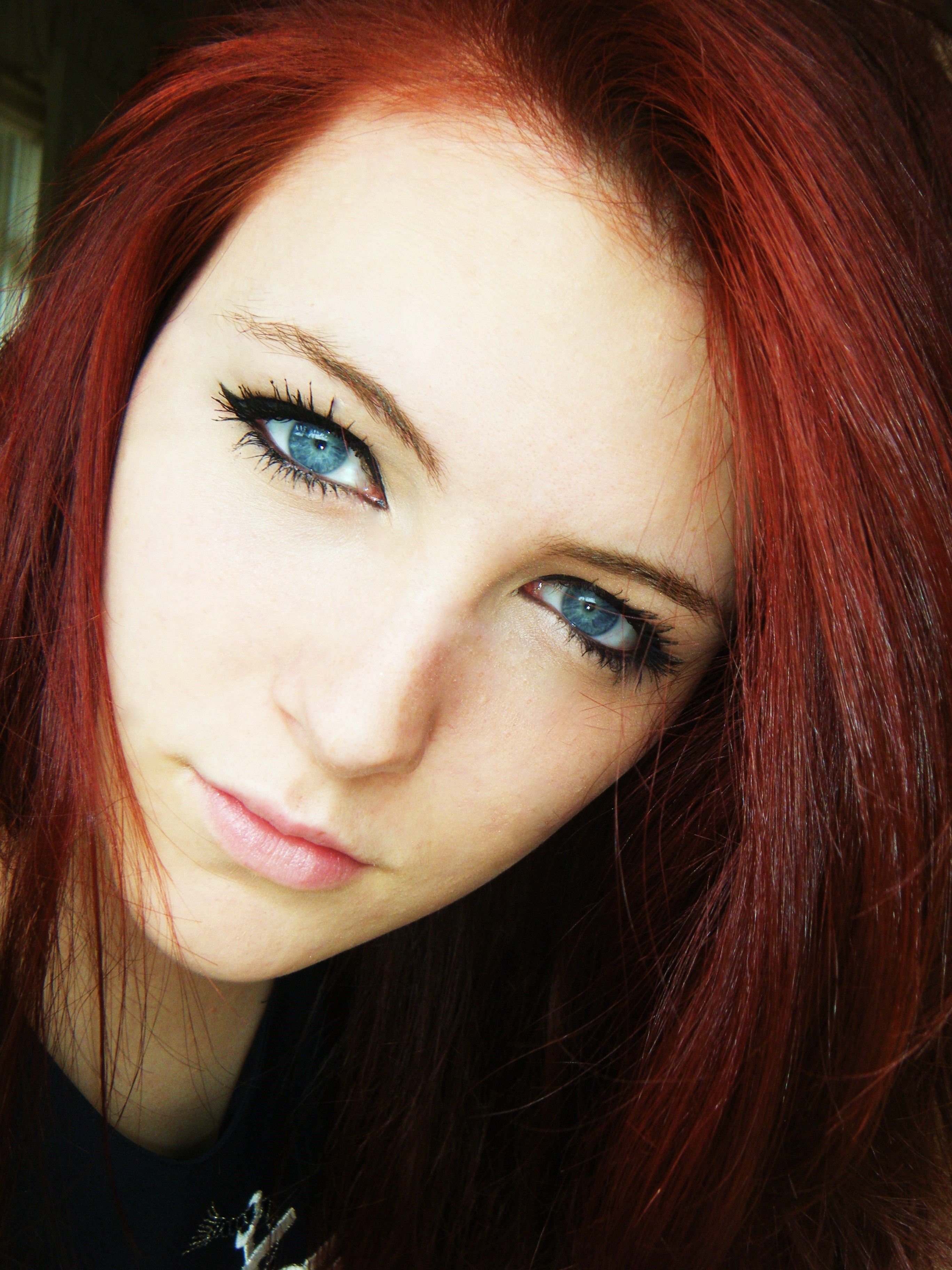 Рыжий цвет волос фото для голубых глаз фото