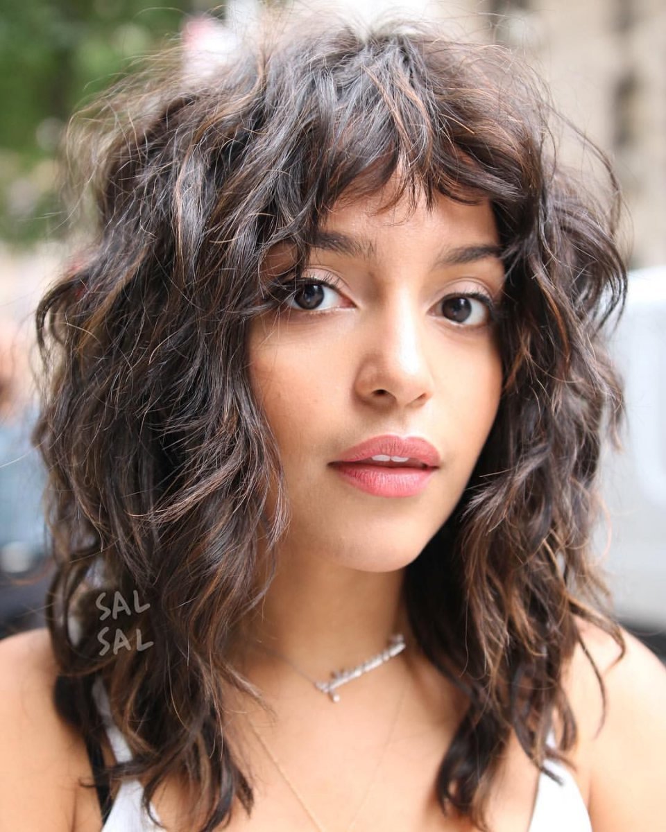 Челка на кудрявые волосы