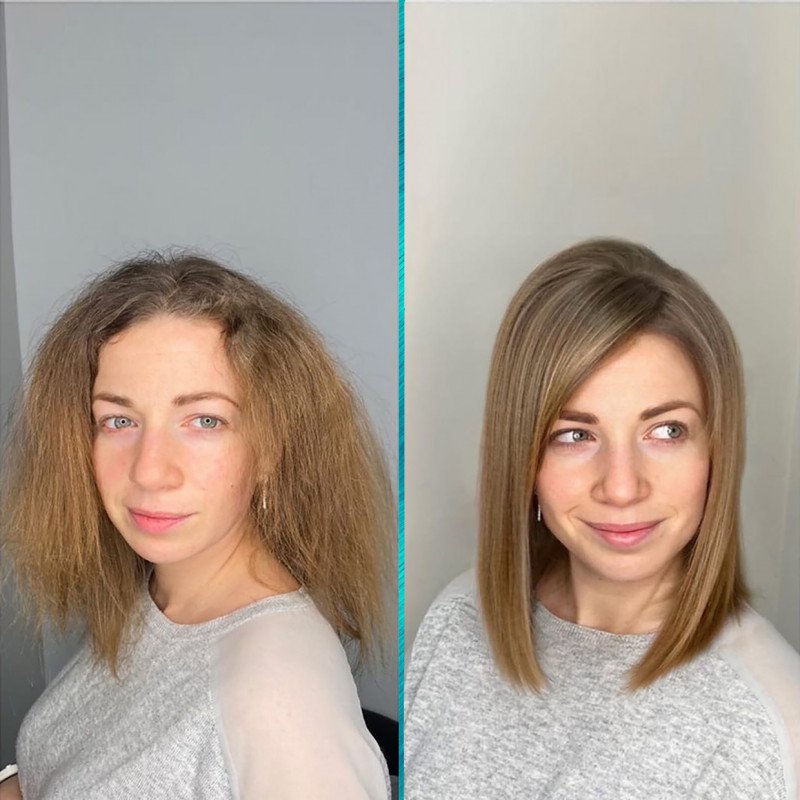 Прикорневая химия на длинные волосы