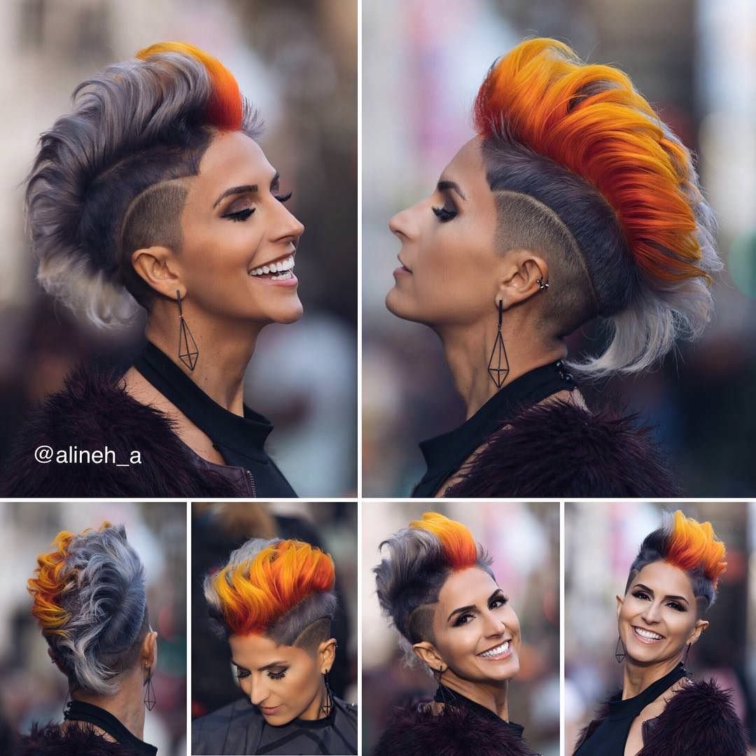 Ирокез из рыжих волос