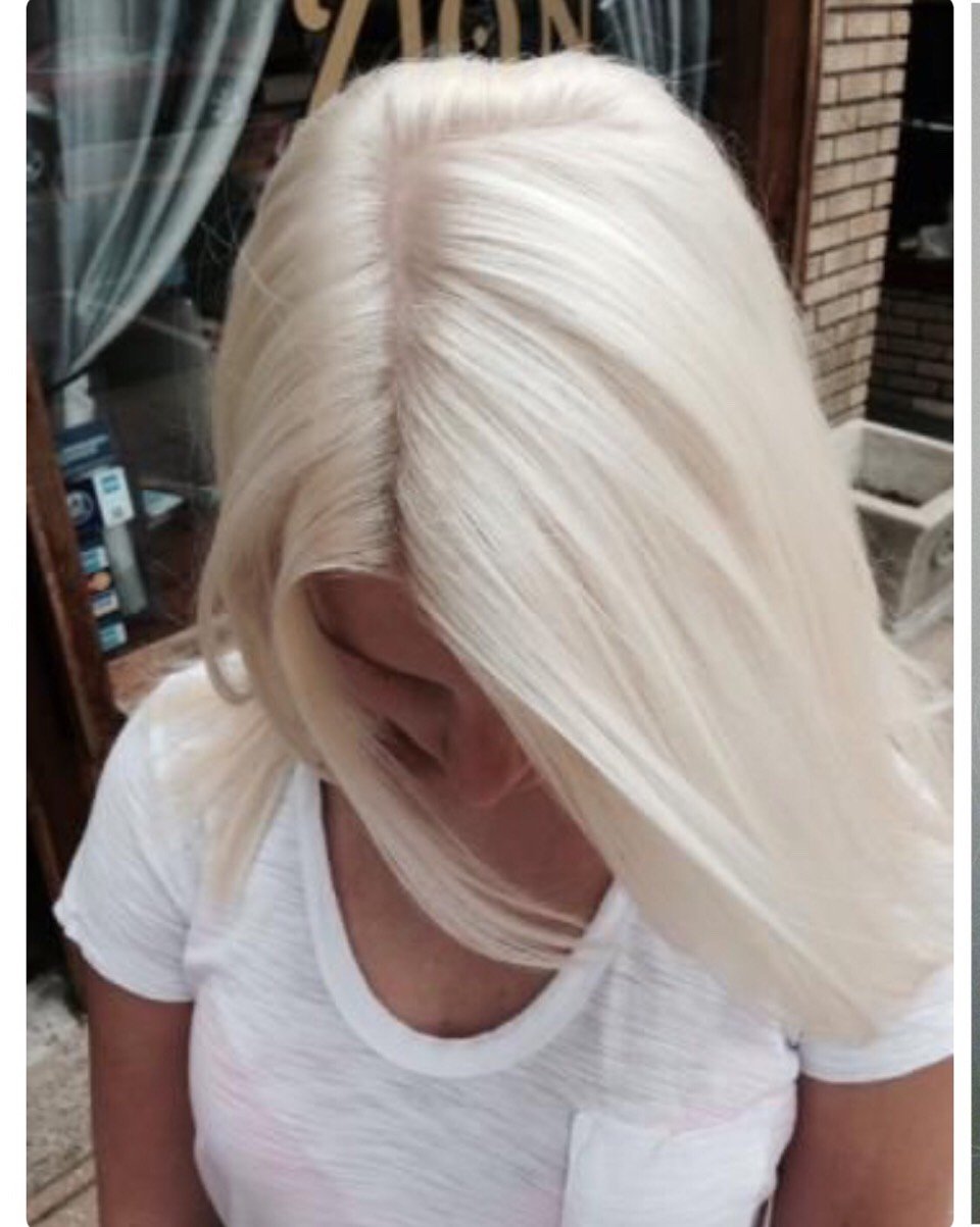 Окрашивание в блонд без желтизны