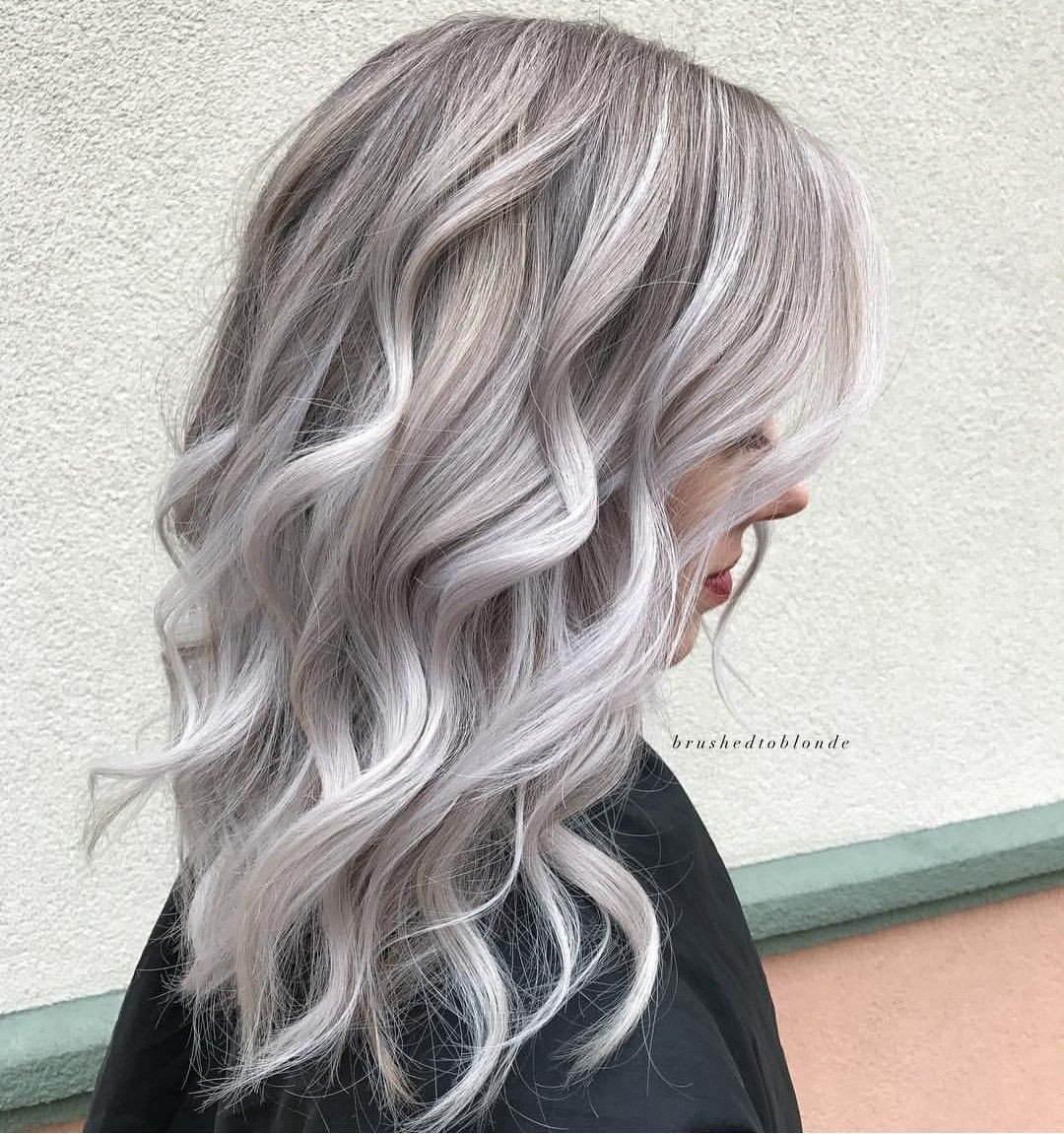 Балаяж платиновый пепельный блонд