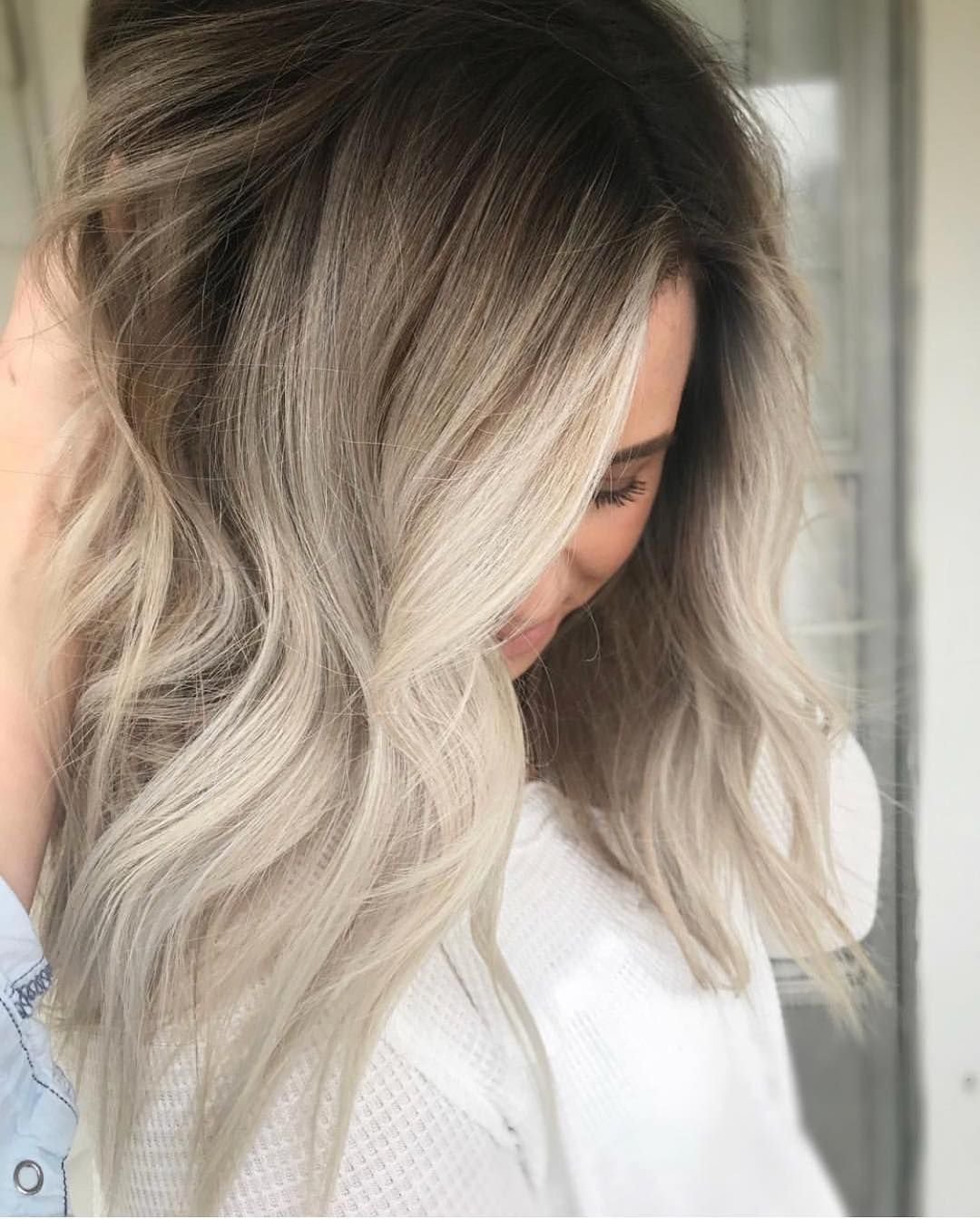 Пепельный блонд омбре