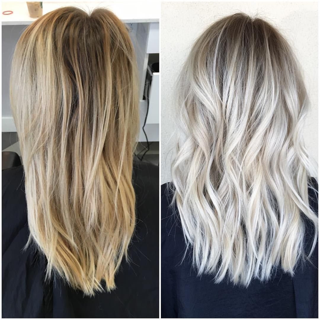 Шатуш балаяж пепельный мелирование