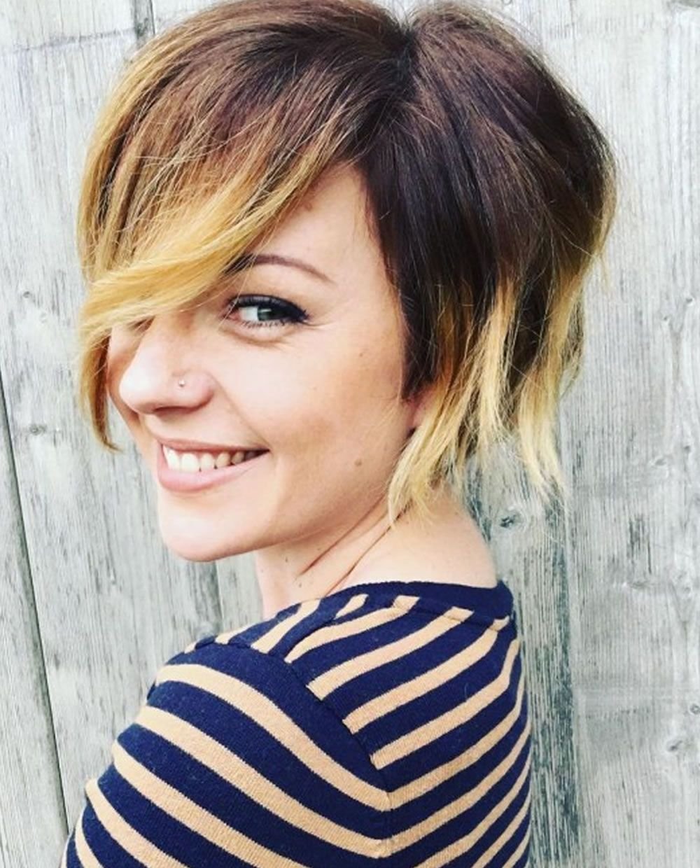 Удлиненное каре балаяж русый