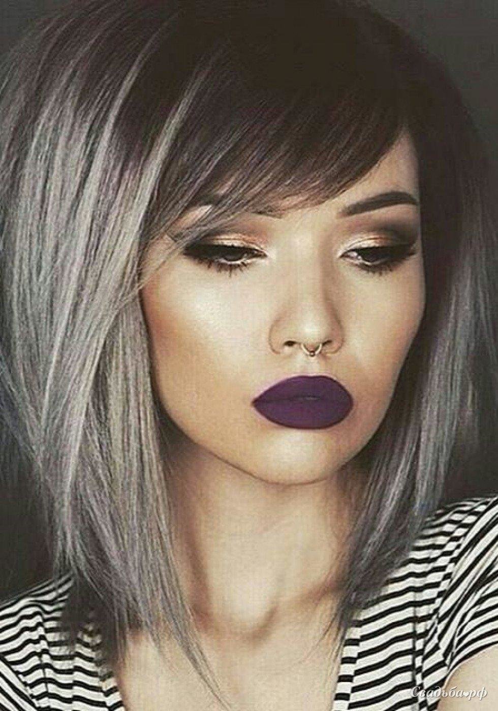 Боб каре Пепельное омбре