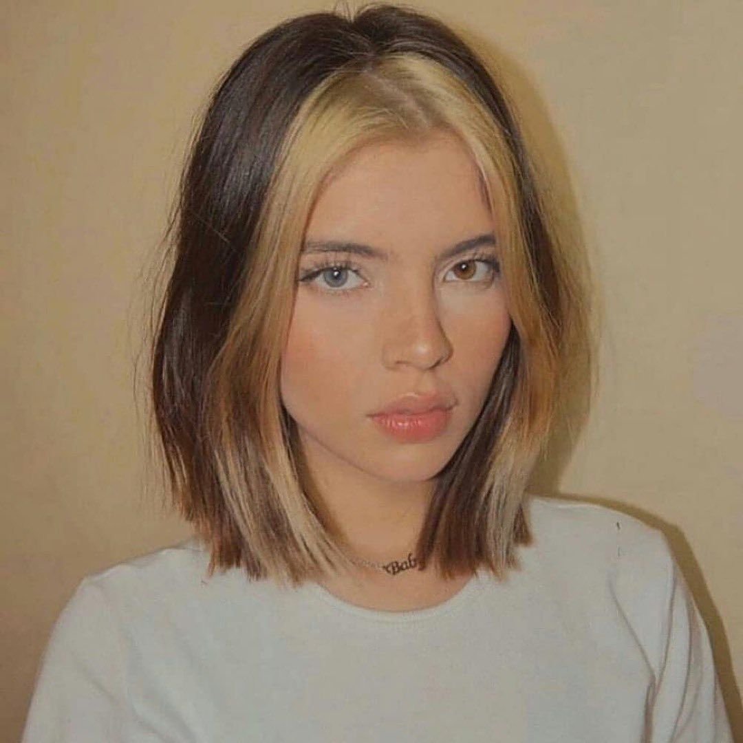 Каре с осветленными передними прядями