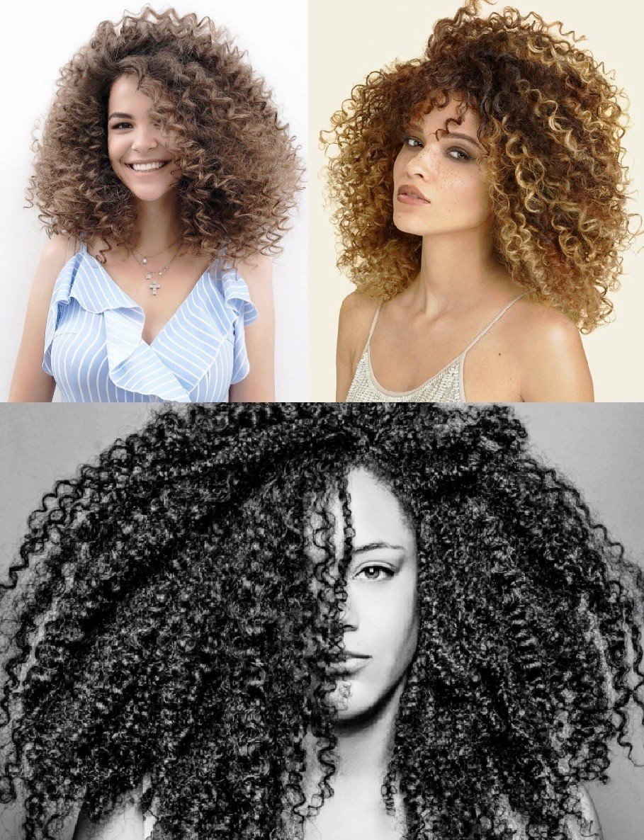 Химическая завивка афро кудри на средние волосы