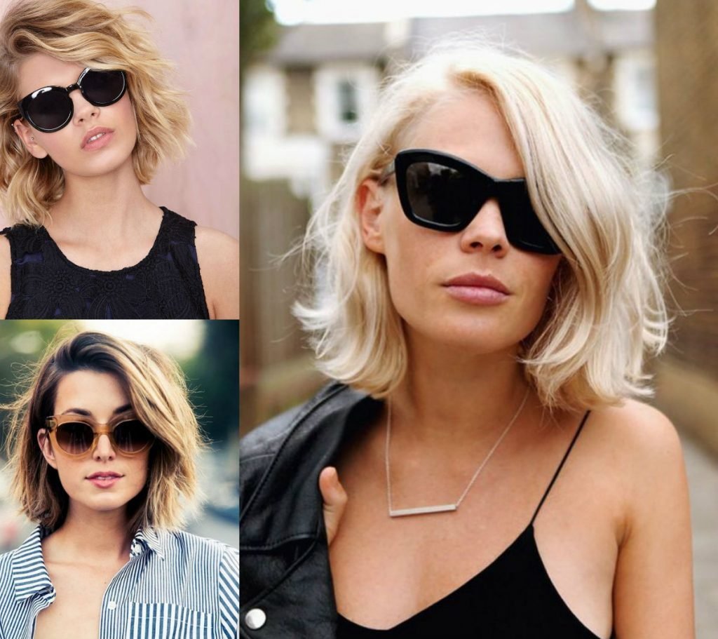 Женщина с Боб каре блонд стиль