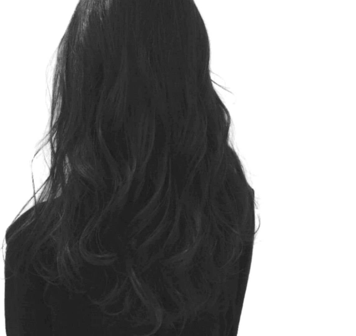 Длинные черные волосыстетика