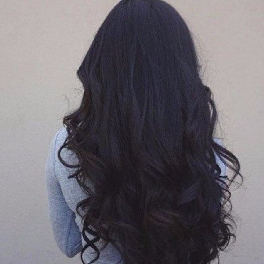 Черные волосы сзади
