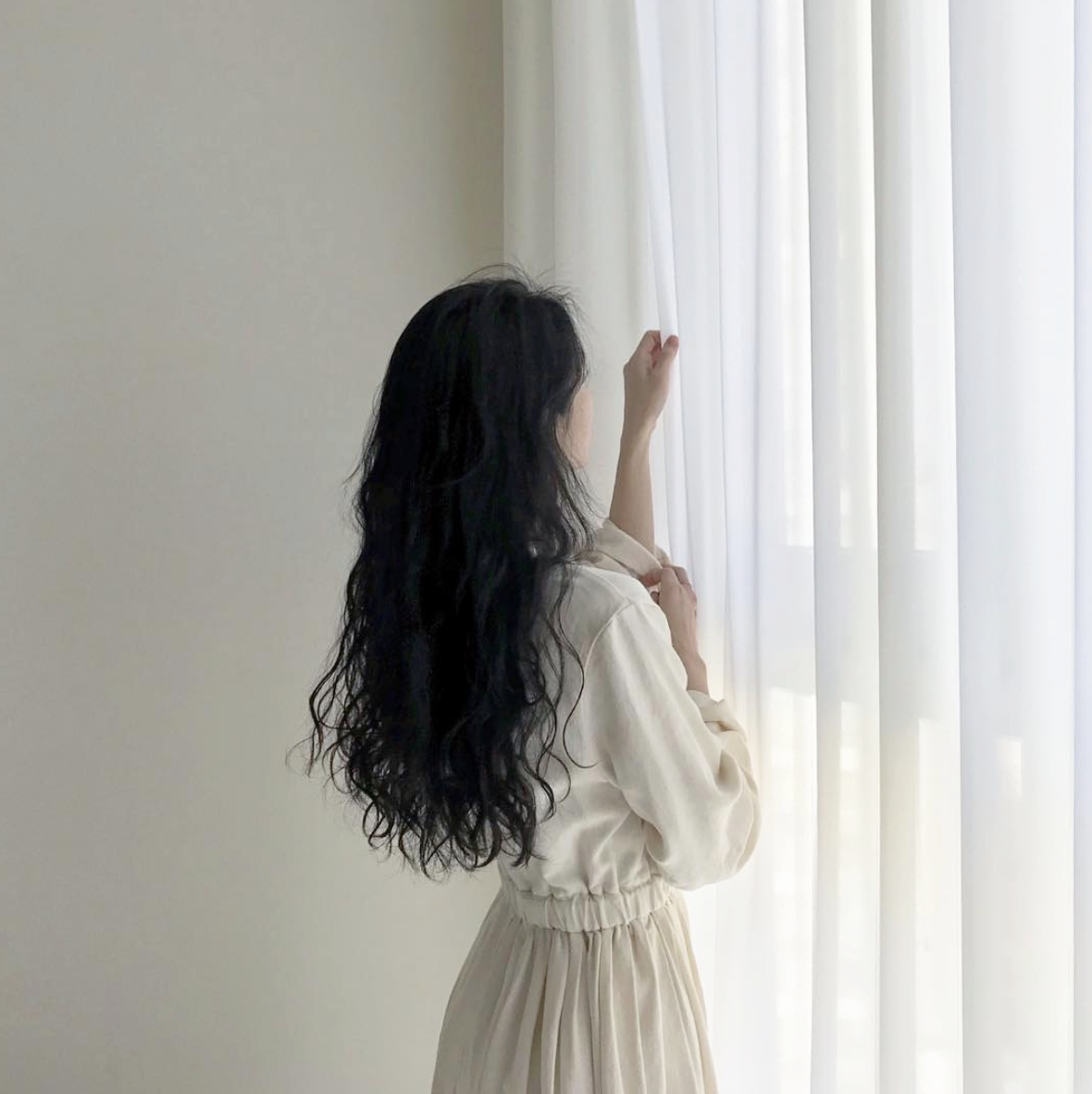 Локоны на длинные черные волосы