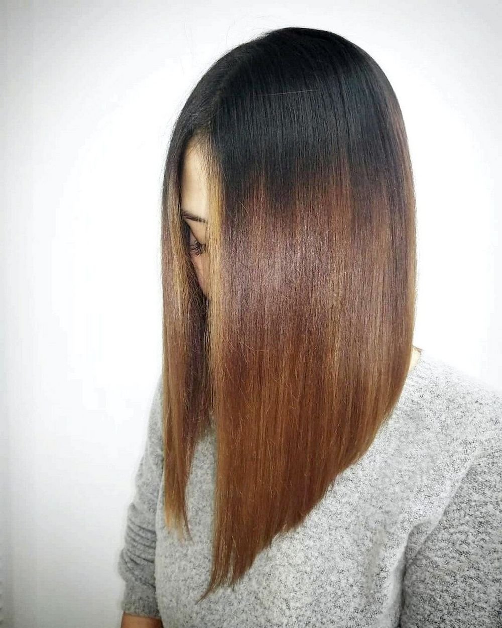 Стрижка на длинные прямые волосы