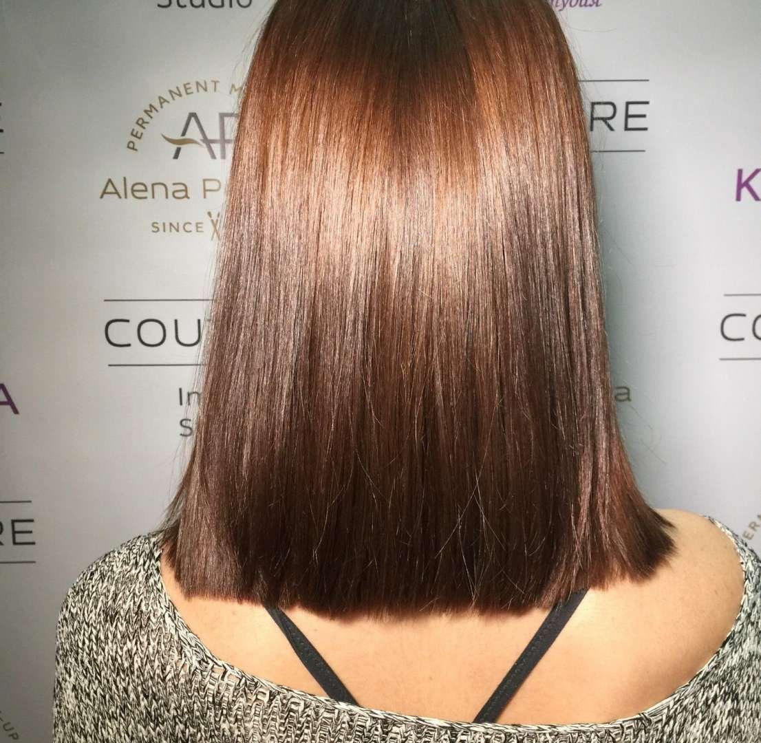 Стрижка на средние волосы сзади