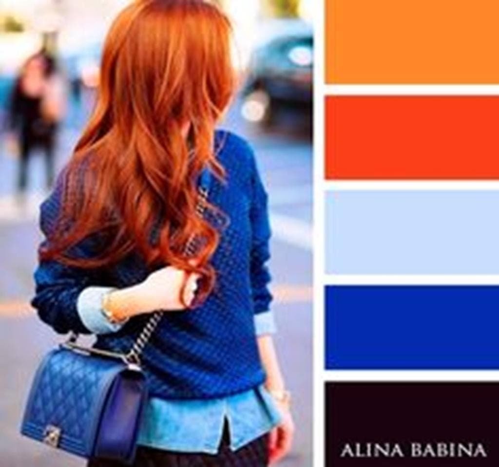 Сочетание с рыжим цветом
