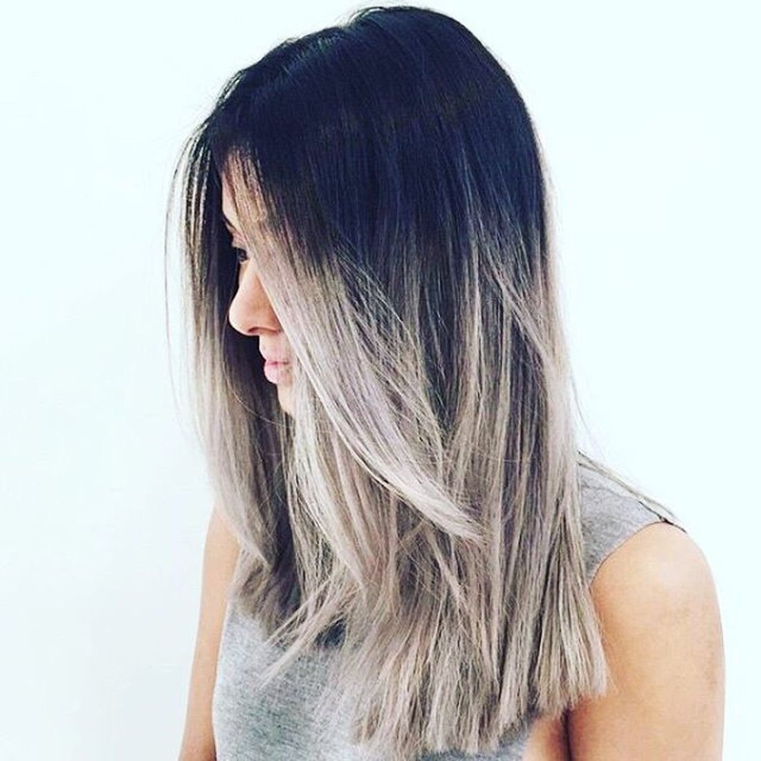 Балаяж темный пепел