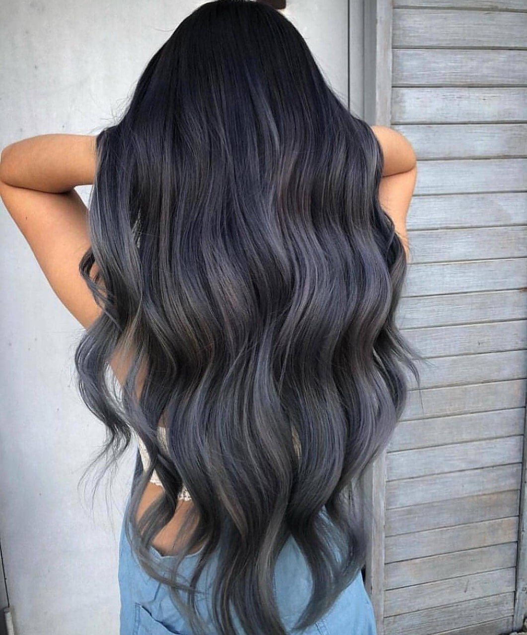 Красивое окрашивание черных волос