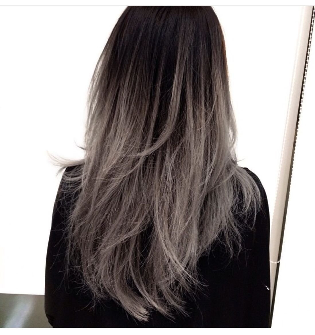 Пепельный цвет волос на темные