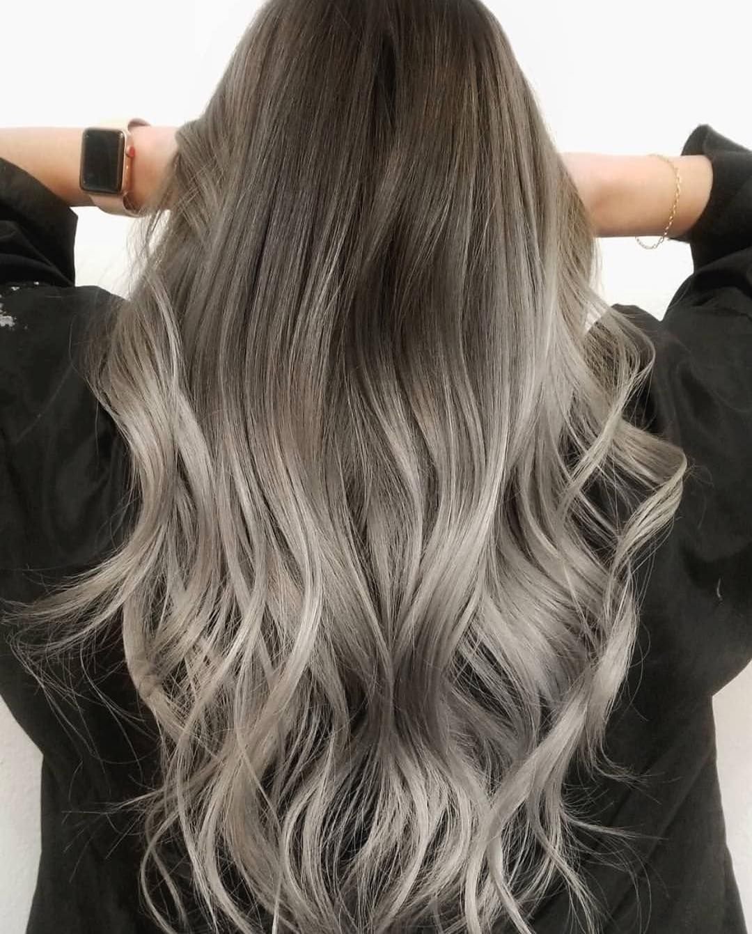 Пепельное омбре