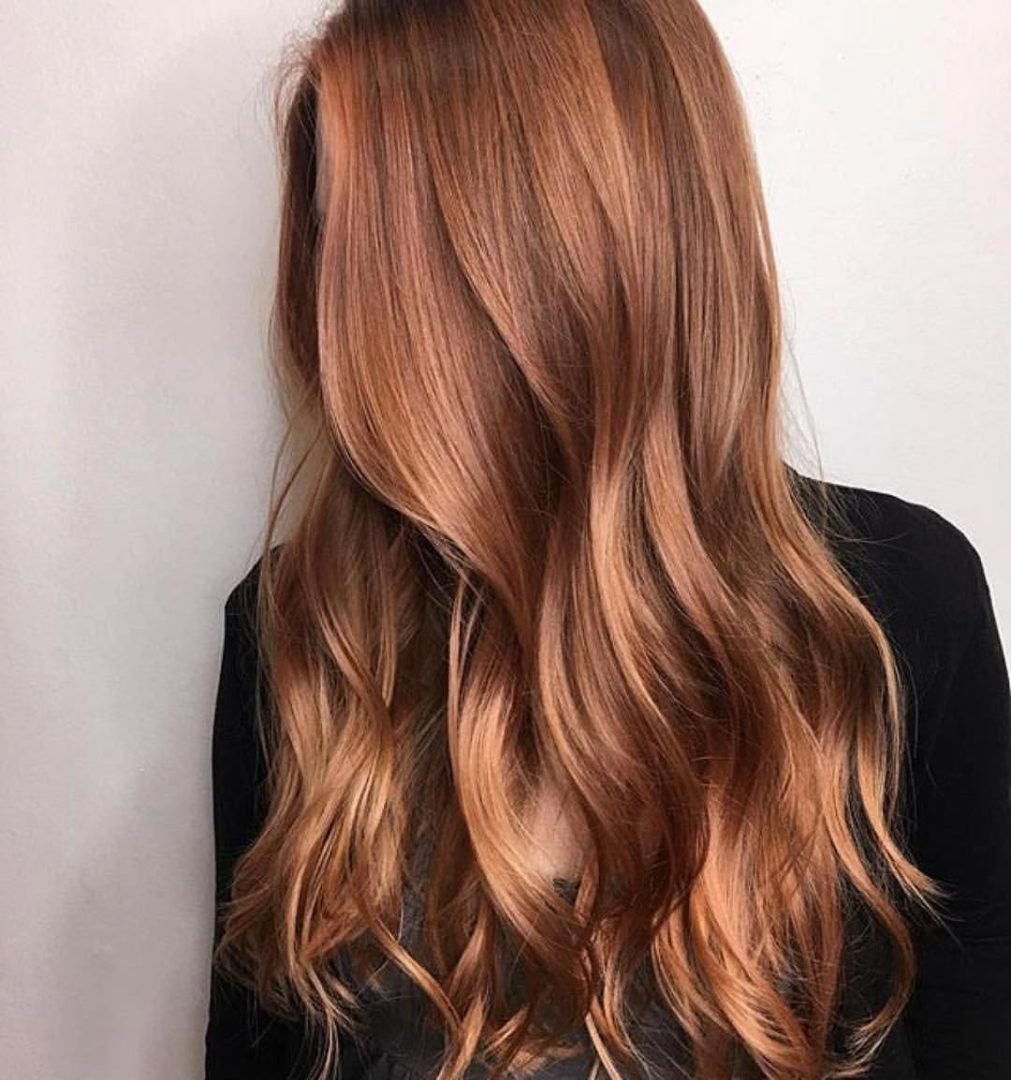 Медно коричневые оттенки волос