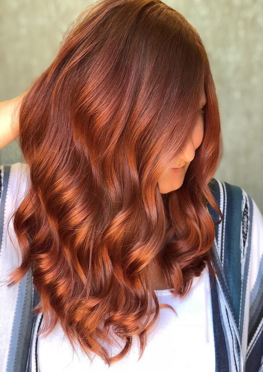 Шоколадно рыжий цвет волос