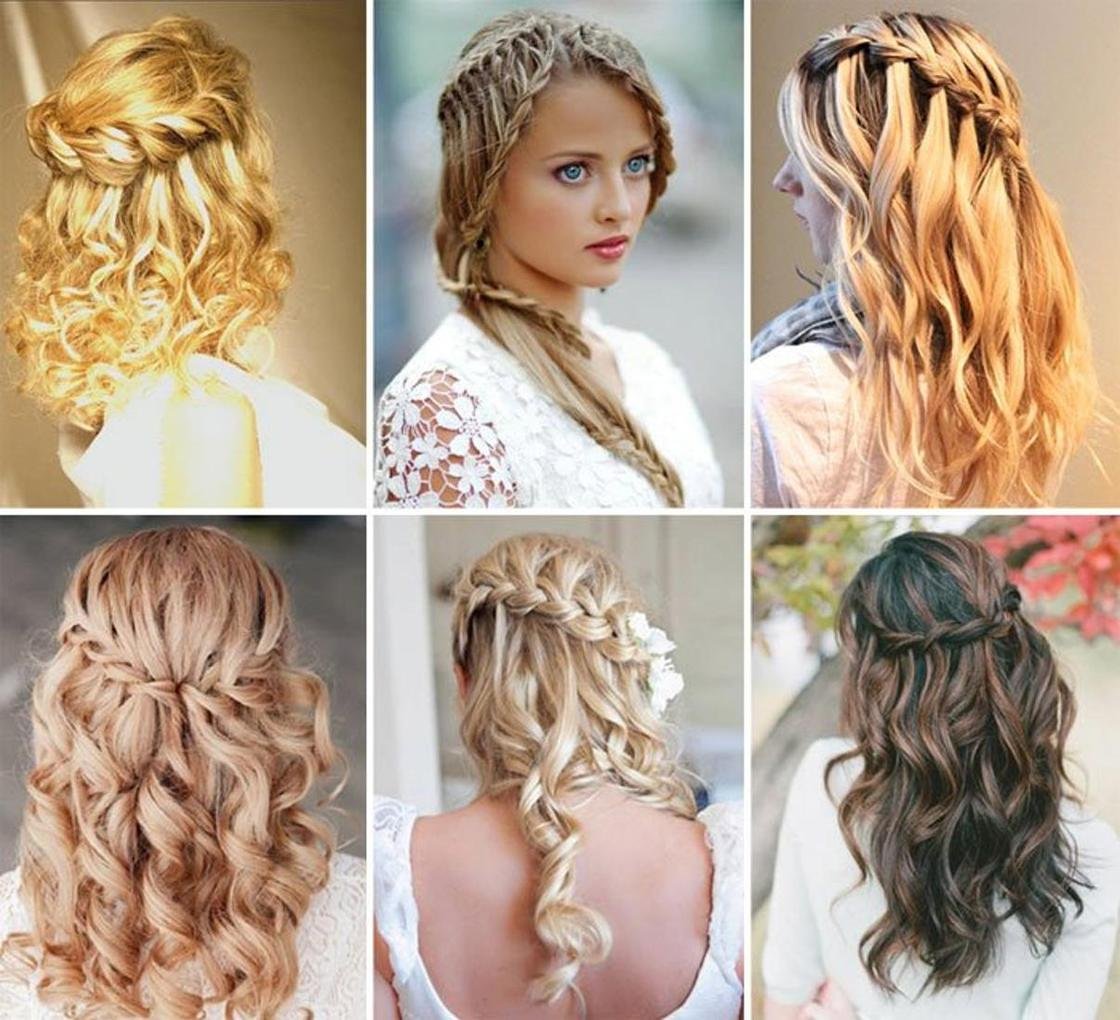 Прически с накрученными волосами повседневные