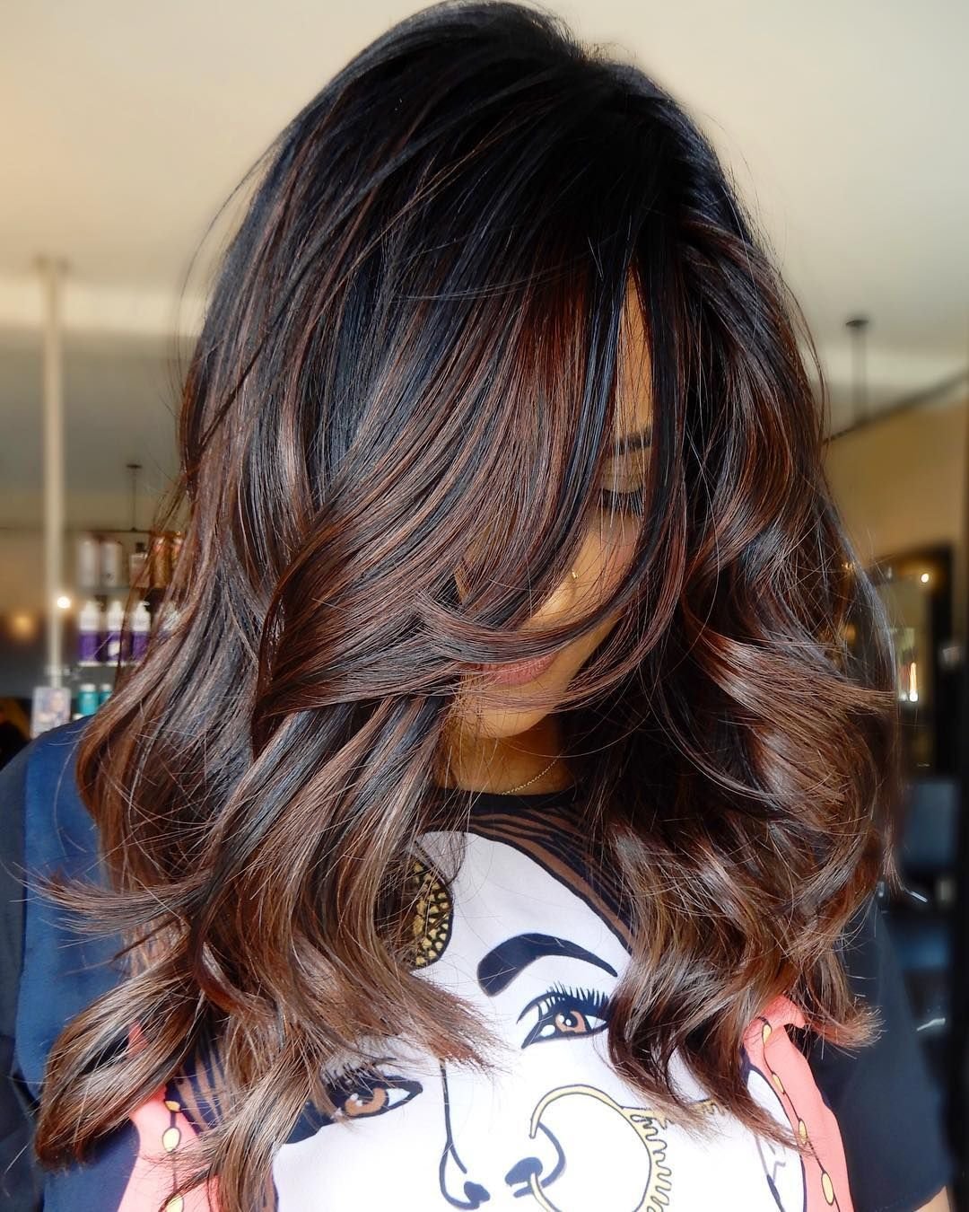 Колорирование волос на темные волосы