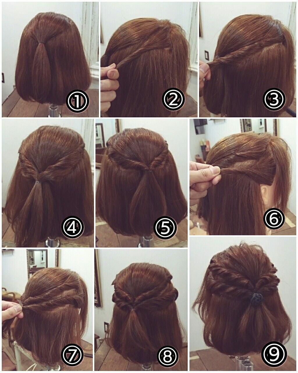 Причёски на короткие волосы пошагово