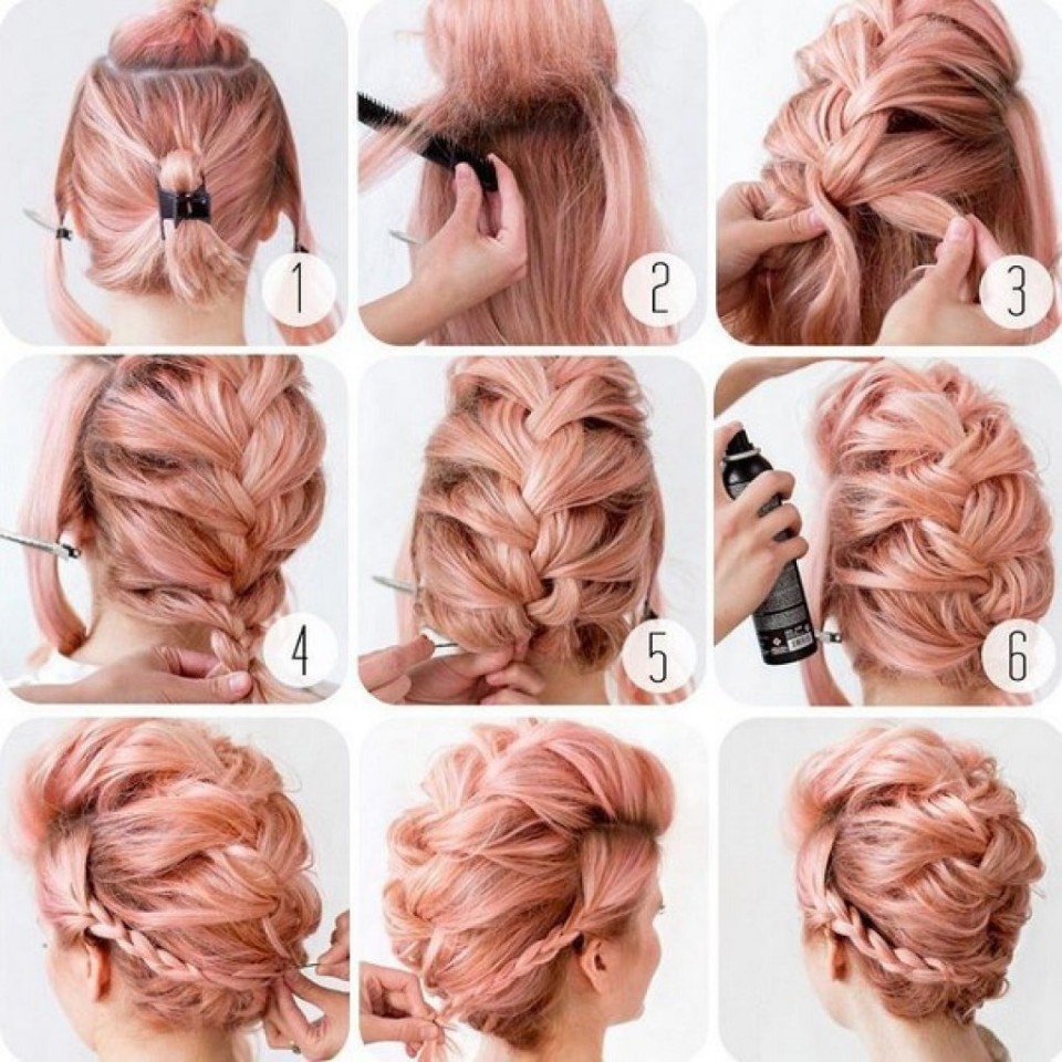 Причёски на средние волосы пошагово