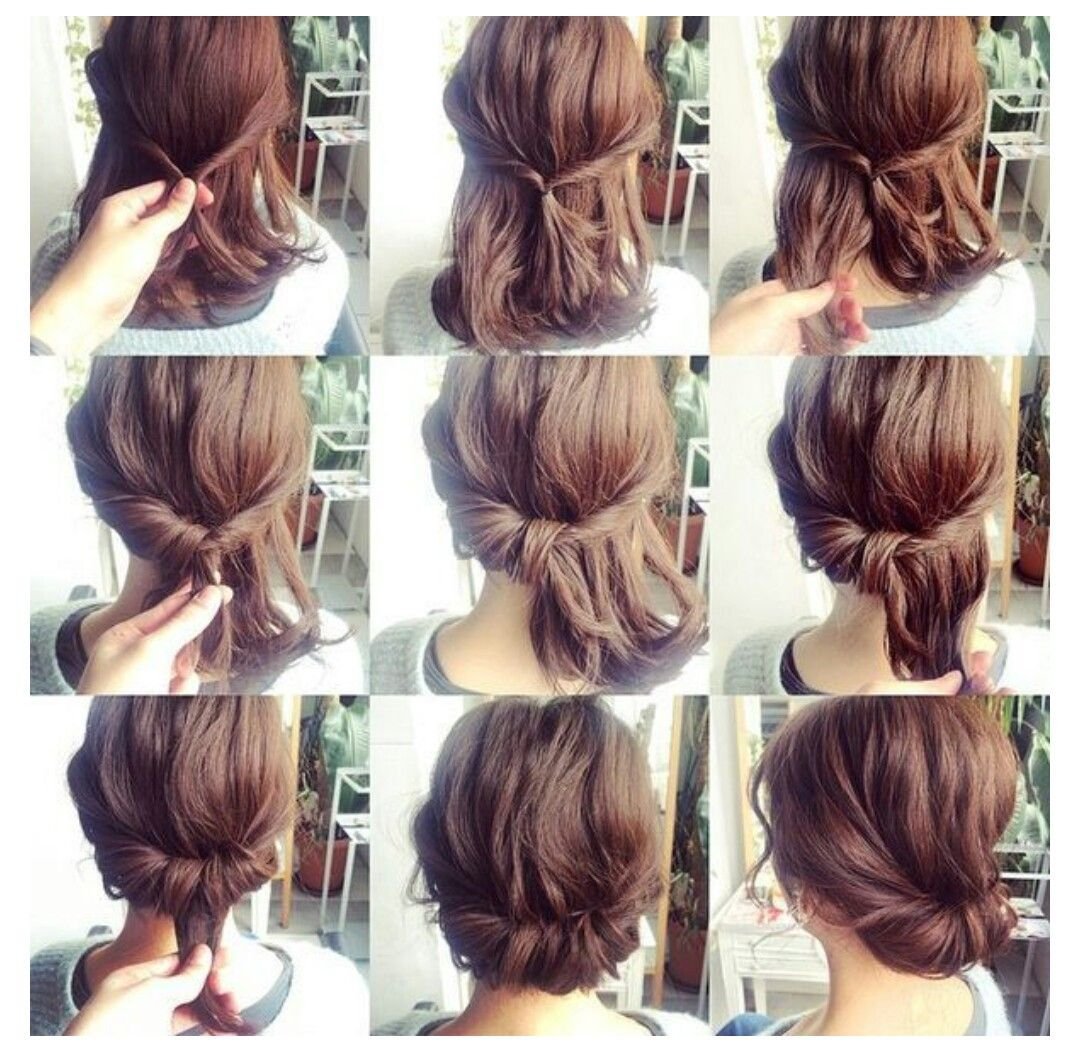 Простые прически на средний волос