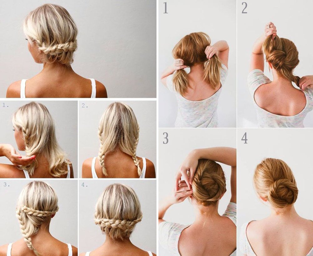 Причёски самой себе на средние волосы